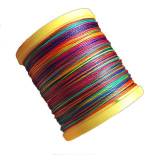 0.55mm南美蜡线DIY手工编织饰品macrame斜卷结手绳项链三股圆蜡绳