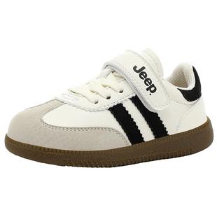 jeep儿童鞋子男童1到3岁运动鞋2025冬季新款加绒棉鞋小男孩德训鞋