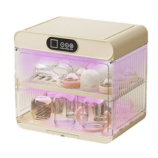 奶瓶收纳盒婴儿专用辅食餐具紫外线烘干杀菌碗柜宝宝用沥水收纳箱