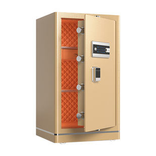 豫盾保险柜家用小型防盗柜2025新款全钢智能保险箱香槟金wifi远程指纹电子密码锁家庭存钱柜固定墙上衣柜白色