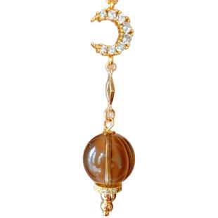 灵摆天然黑曜石茶晶月光石项链套装吊坠礼物催眠饰品男女全套新手