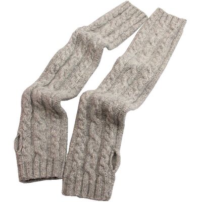 日本加厚长款羊毛线护胳膊假袖子