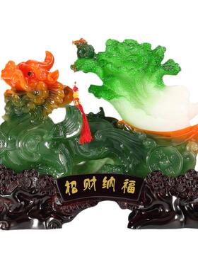 招财貔貅摆件玉白菜乔迁开业礼品