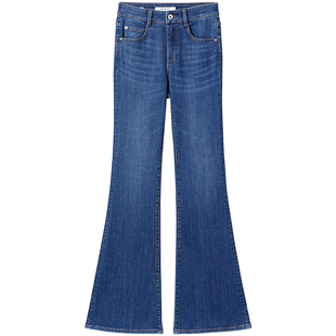 【进口牛仔面料】Miss Sixty2025秋季新款牛仔裤女喇叭裤广角裤