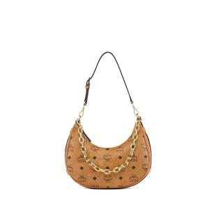 【自营】MCM徽标印花女士时尚百搭单肩手提包MWHFATA02通勤月牙包