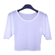 2025夏季新款打底短款披肩外穿内搭女搭吊带裙遮手臂圆领短袖罩衫