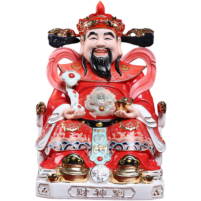 财神爷店铺开业招财文财神像摆件