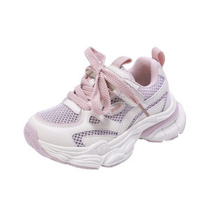 红蜻蜓男女童鞋春夏新款休闲网面跑步加绒二棉鞋儿童运动老爹鞋