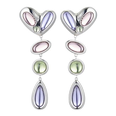 STUGAZI浮蝶爱心长耳环