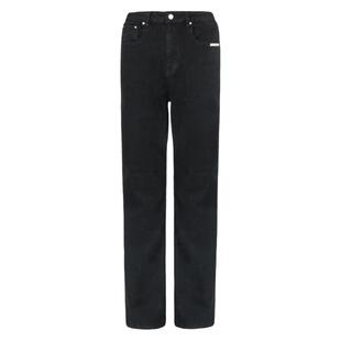 新因素潮流水洗做旧黑色弹力牛仔裤男女基础百搭宽松直筒休闲裤子