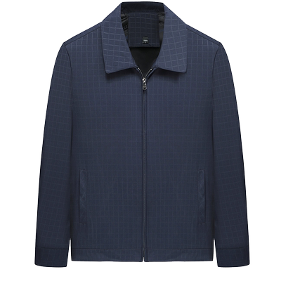 男士中老年休闲夹克格子