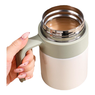 不锈钢保温杯女2024新款水杯带手柄茶杯家用办公室泡茶杯茶水分离