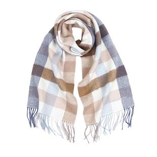 MARJAKURKI玛丽亚古琦双面羊毛羊绒围巾女冬季高级感红色格子围巾