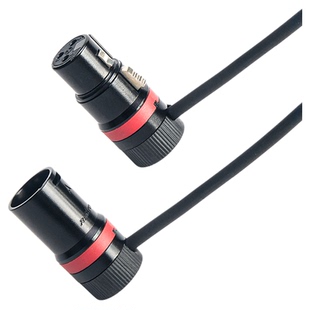 ROXTONE金属旋转短卡农公母头直角短卡侬头弯头XLR麦克风音频插头