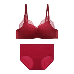 【天猫惊喜盒】安莉芳马年本命年内衣套装女结婚红色女士文胸礼盒