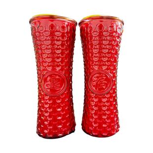 富贵竹7天红玻璃酥油灯15天荣华富贵福财平安招财进宝无烟环保灯