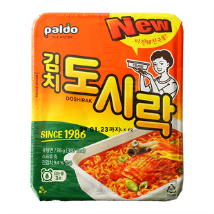 韩国进口PALDO八道泡菜牛肉味方便面速食拉面宵夜韩剧同款泡面86g