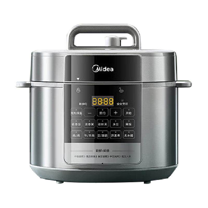 美的电压力锅5升家用智能6升双胆提鲜高压锅电饭煲