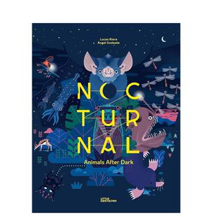 【预售】夜行动物英文儿童绘本动物生态环保进口原版书精装Nocturnal Lucas Riera著Little Gestalten出版