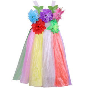 儿童亲子时装秀环保服幼儿园废物利用塑料袋手工制作走秀环保服装