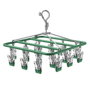 袜子晾晒架不锈钢晾衣夹阳台家用多夹子多功能衣架晒袜子内衣神器