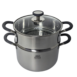 爱仕达三层钢汤蒸锅304不锈钢三层复合钢蒸煮燃磁通用TC24S3QH
