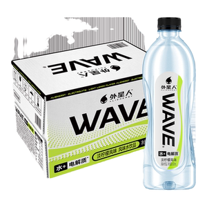 外星人WAVE电解质水淡柠檬风味饮料600ml*15瓶0糖0脂0能量整箱装