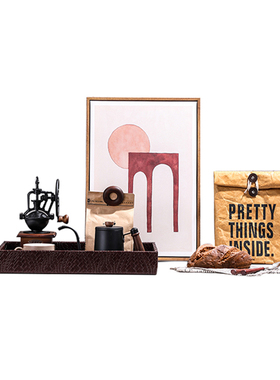 样板房间摆件厨房花艺挂画道具厨具餐具酒杯套组装饰品