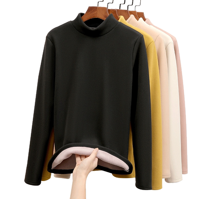 加绒德绒打底衫女秋冬高级感内搭