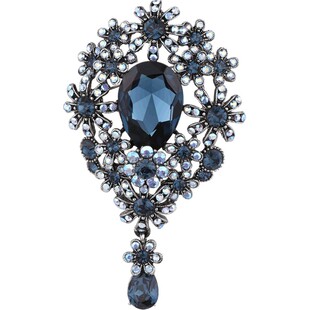 法国Eternelle奥地利水晶胸针大衣配饰品女胸花丝巾扣双用毛衣链