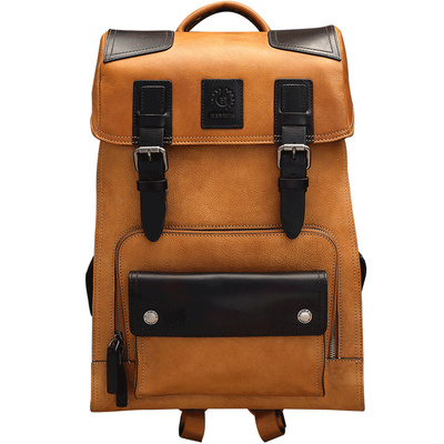 HANMIIS复古头层牛皮双肩包