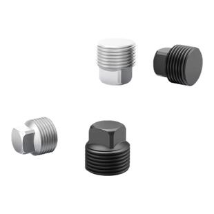 黑色镀锌外四方堵头管堵2分4分6分螺塞外四角扳手堵头PT/NPT油堵