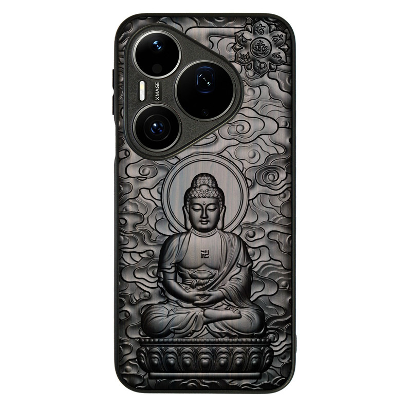 适用华为Pura90pro手机壳新款檀木浮雕Pura90 pro max全包防摔Pura90保护套外壳高档礼品手机套