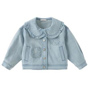 【商场同款】戴维贝拉儿童牛仔外套2026春装新款女童休闲长袖外衣