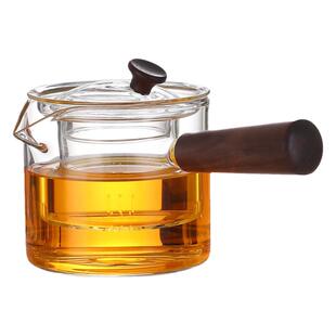 耐高温侧把煮茶壶玻璃泡茶壶电陶炉煮茶器 茶具套装 冲茶器养生壶