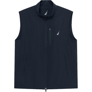 NAUTICA/诺帝卡男装防轻泼水舒适柔软休闲背心春秋季马甲