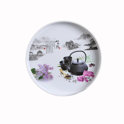 简约家用圆形茶盘托盘水杯茶具