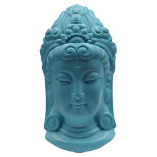 优化绿松石观音头吊坠男佛像配饰佛珠挂件文玩金刚手串雕刻件佛头