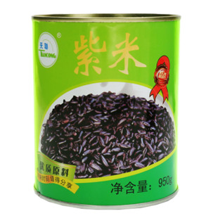 川资紫米罐头900g血糯免煮即食黑米粥烘焙原料奶茶店专用一箱12罐