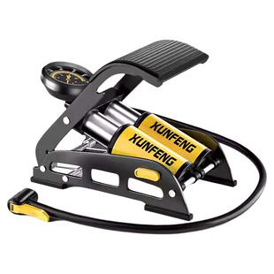 脚踩打气筒汽车用自行车高压式电动摩托车脚踏家用车载充气泵结义