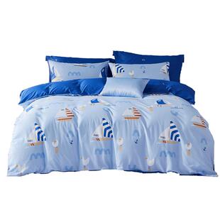 水星儿童四件套A类100纯棉男孩床上用品三件套儿童男童全棉儿童床