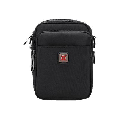 多功能单肩包男多层布穿皮带腰包