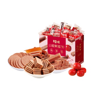 百草味山楂集盒装山楂片果丹皮卷山楂条果干蜜饯零食礼盒礼包