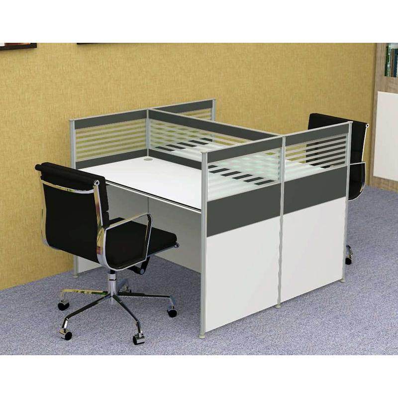 现代简约办公屏风卡位桌四人位电脑桌工位桌椅组合职员桌