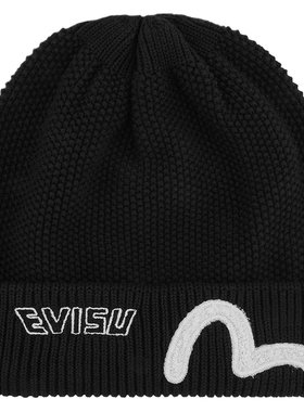 EVISU商标和海鸥刺绣针织帽
