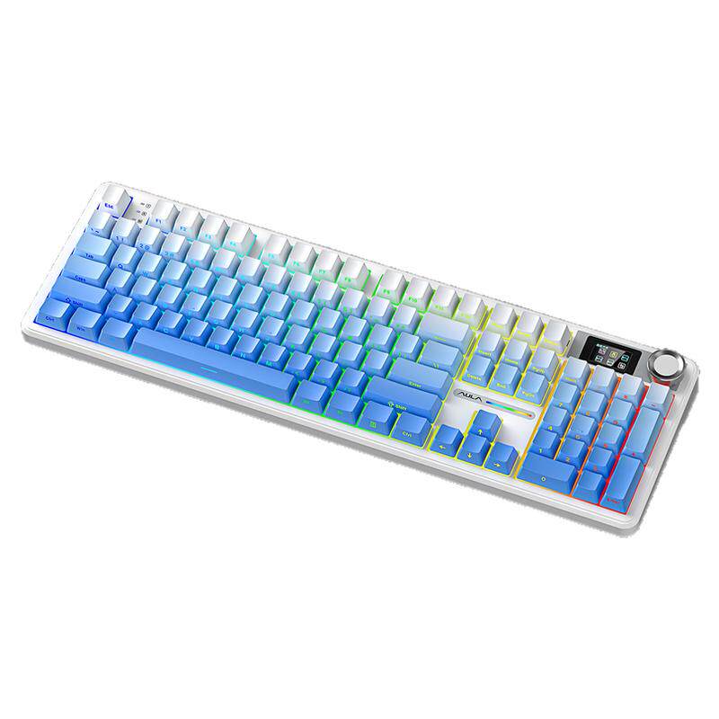 狼蛛F108Pro机械键盘无线三模108键侧刻客制化电脑游戏电竞办公