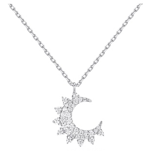 APM Monaco小月亮纯银锁骨项链女2023新款轻奢小众情侣七夕礼物