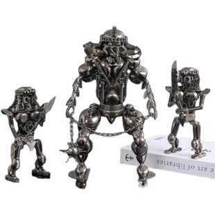 终结者机器人摆件金属铁血战士机甲魔兽装饰品男孩桌面电视柜摆设