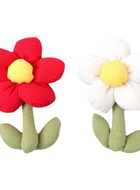 小红花布艺花朵可爱胸针花卉饰品