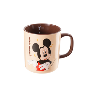 迪士尼米奇咖啡马克杯精美陶瓷杯情侣一对高颜值可爱把手喝水杯